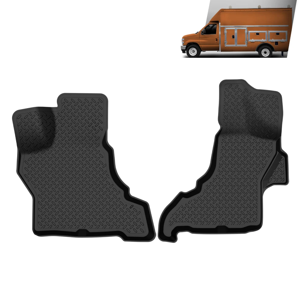 TPE Floor Mats Classic Style Fits 1997-2025 E-Series w/Carpet Flooring Front Row