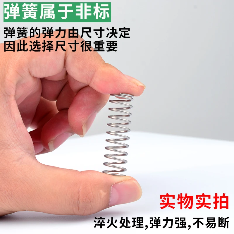 Compression Spring Wire Diameter 0.4mm Cylidrical Coil Small Return Compressed Springs Release Pressure Spring Steel 20Pcs