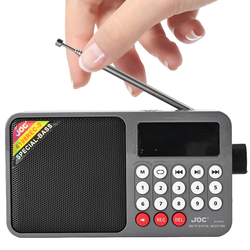 مشغل موسيقى MP3 يعمل بالطاقة الشمسية يدعم بطاقة TF ومحرك USB وراديو محمول مع شاشة عرض LED للمنزل في الهواء الطلق