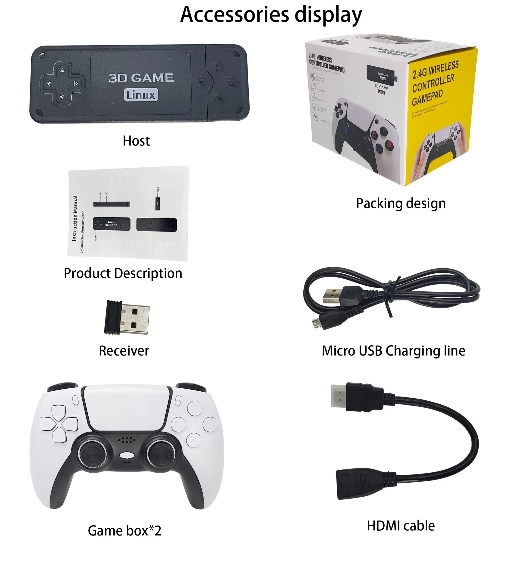 Game Stick 4K 10000 Games Retro Video Games console U9 PRO Built-in 12000 Games For 167 PSP PS1 GBA NEOGEO With 2 controller