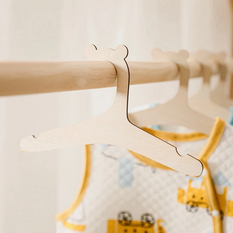 90 Pcs Wooden Hanger For Baby Clothes Natural Wood Hanger For Baby Clothes Hanger Rack Room Nursery Decor For Kids