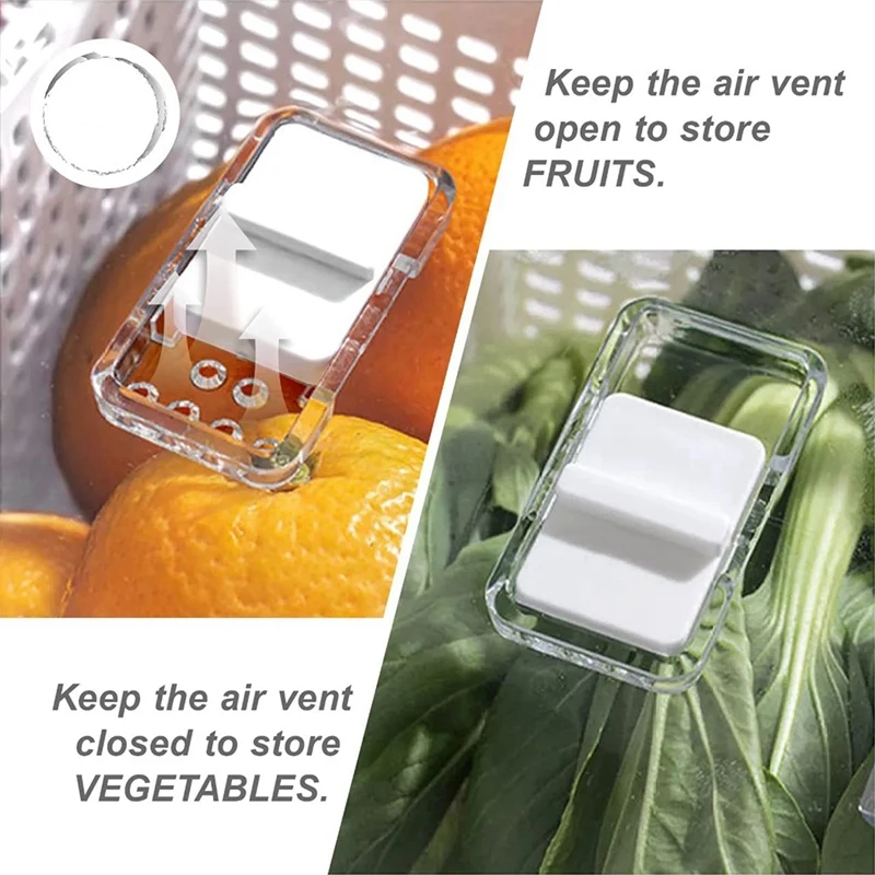 Produce Saver Fridge Storage Containers For Fruits And Vegetables Vegetable Storage With Adjustable Air Vent