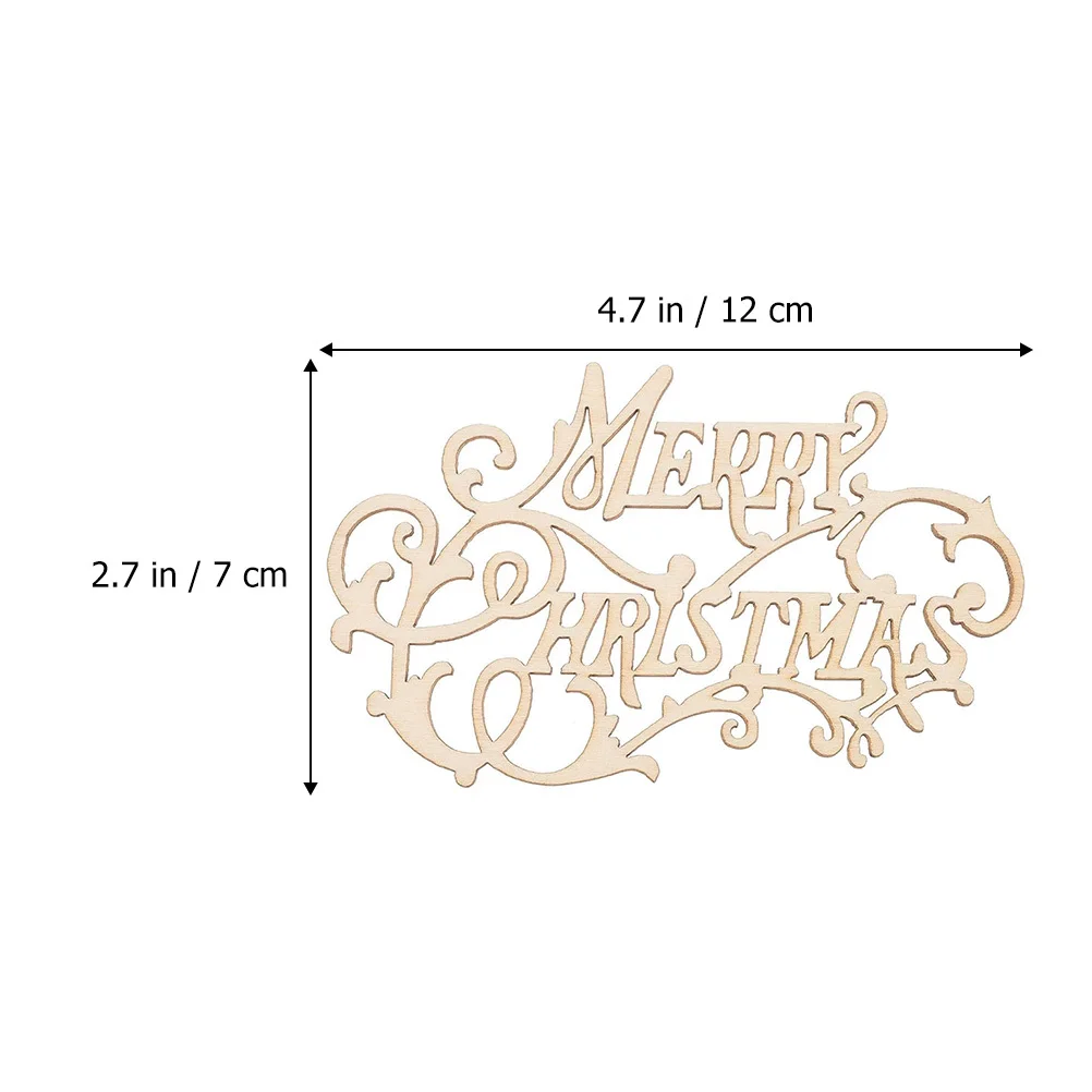 

10Pcs DIY Christmas Wooden Ornaments Unfinished Blank Cutouts Hanging Decorations Xmas Painting Crafts Christmas Cutouts
