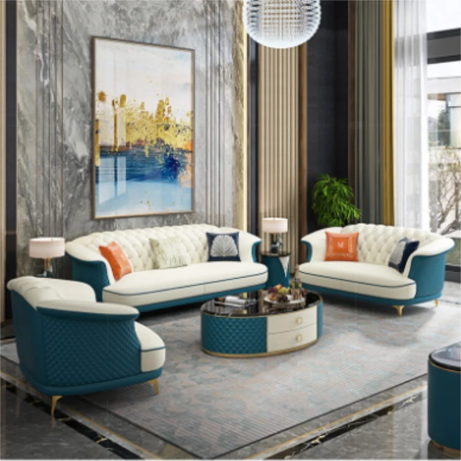 

#Factory Direct Sales Home Furniture Latest Design Leather Living Room Sofa