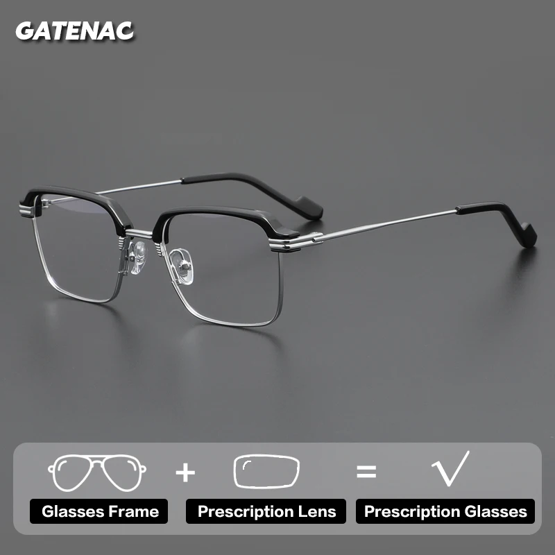 

Gatenac ретро сплав очки по рецепту мужские квадратные антисиний свет фотохромные прогрессивные очки для чтения женские очки