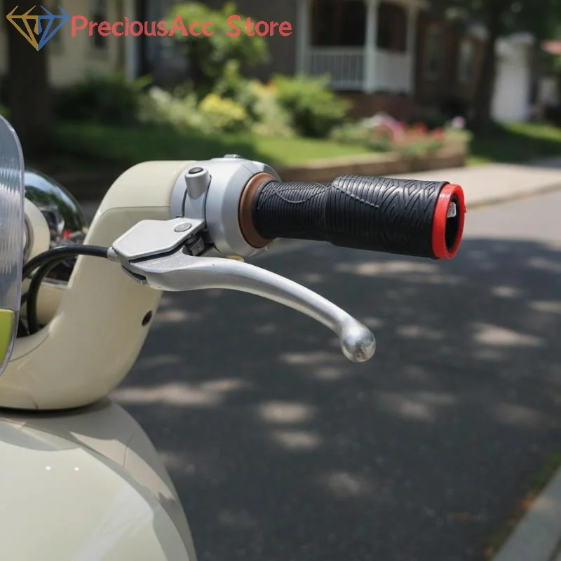 New-2Pcs Motorcycle Silicone Handlebar Grips Heat-resistant Pull-out Design Easy Installation for Summer Hot Weather Motorbike