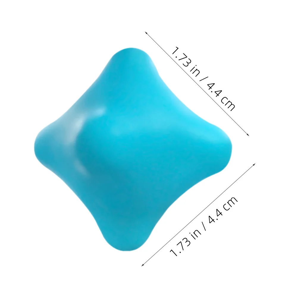 كرة تدليك من السيليكون لممارسة اليد والقدمين والرقبة وتمارين اللياقة البدنية والاسترخاء ومدلك العضلات أداة الجسم باللون الأزرق مقاس واحد #3