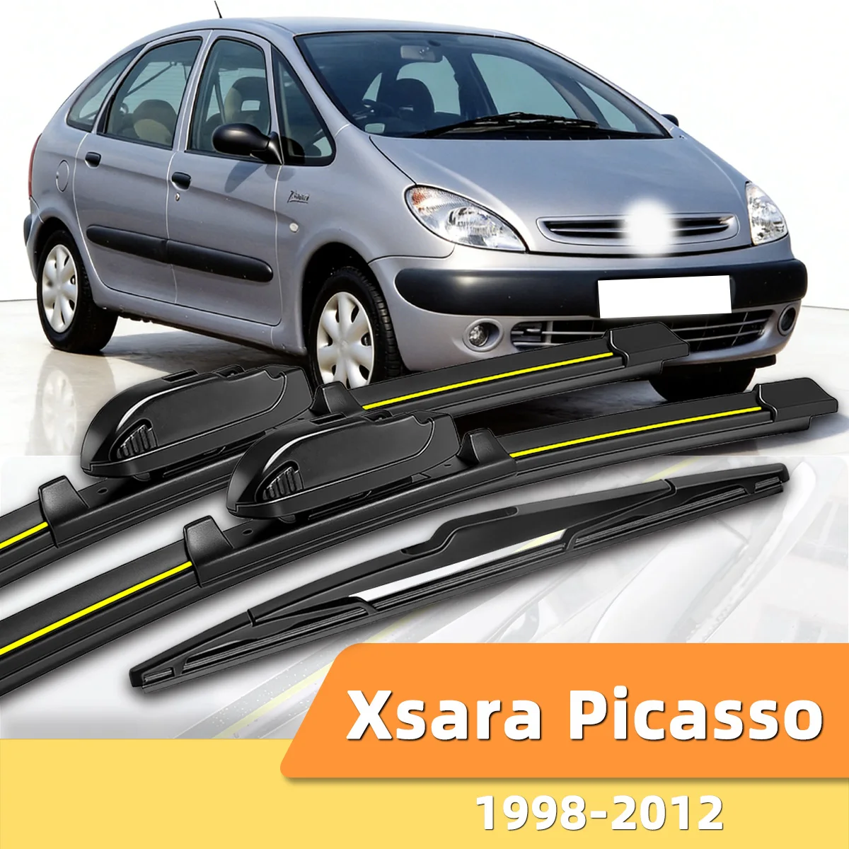 

3PCS Front And Rear Windshield Wipers Suitable For Citroen Xsara Picasso 2007-2012 Automotive Windshield Accessories 2008 2010