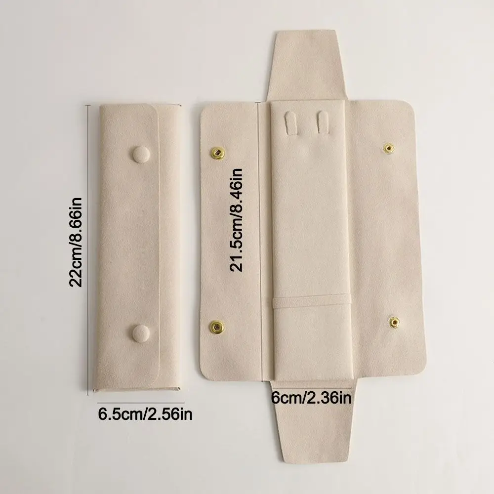 Fashionable Microfiber Jewelry Storage Foldable Portable Necklace Bracelet Pedant Display Exquisite Storage Pouch