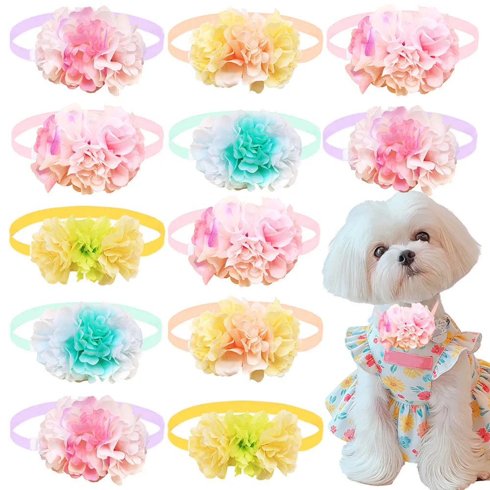 2026 New 30PCS Dog Puppy Bowties Spring Flower Style Wedding Bow Tie For Small Dogs Cats Fashion Cute Grooming For Dogs Gift