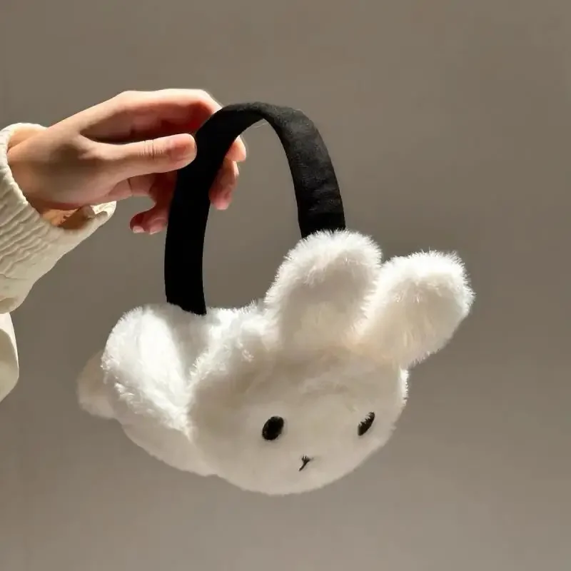 Miffy cache-oreilles nouveau hiver couple et étudiant cyclisme anti-gel cache-oreilles dessin animé anti froid en peluche cache-oreilles fille cadeau chaud