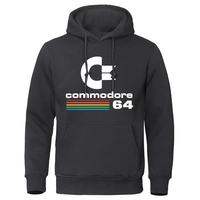 2024 Popular and Fun COMMODORE Letter Printed Round Neck Hooded Men's Sweater Autumn/Winter Casual Comfortable Loose Sweater