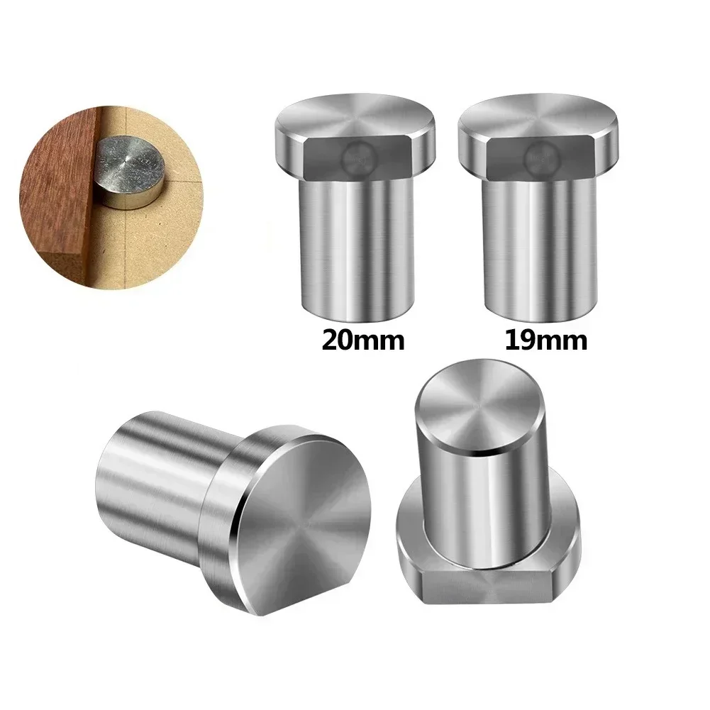 1Pcs Stainless Steel Workbench Peg Brake Stops Clamp 19/20mm Dogs Woodworking Table Limit Block Workbench Workshop Tools