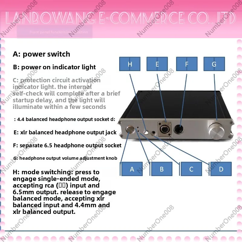 LA Balance Pure DC Full Balanced Class A High Power High Current Fever Pure Headphone Amplifier For Hifi Headphones