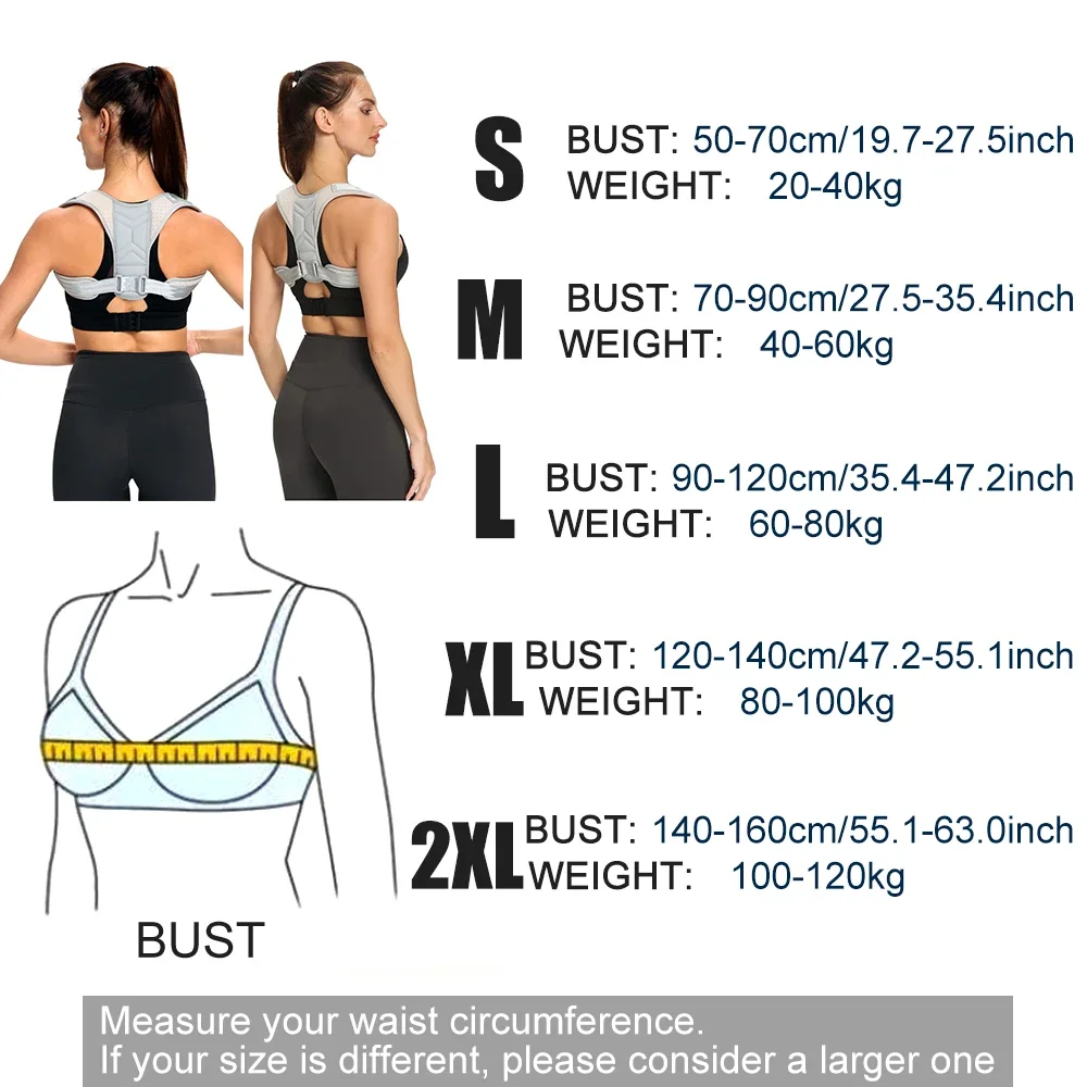 Adjustable Posture Corrector Preventing Humpback Protection Spine Pain Relief Correction Belt Women Men Back Shoulder Support