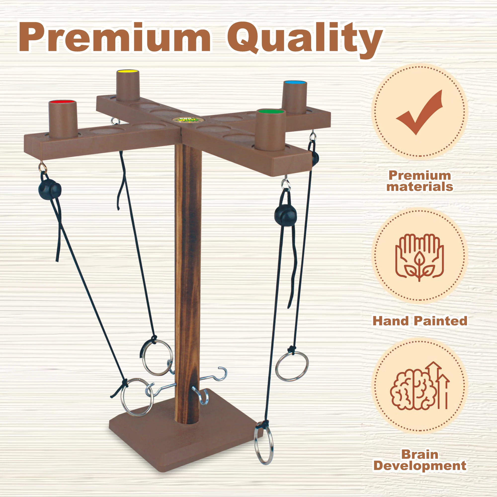 Creative Wooden Ring Toss Game for Adults, Indoor Party Fun, Perfect Activity for Friends, Social Gatherings, Entertainment Choi