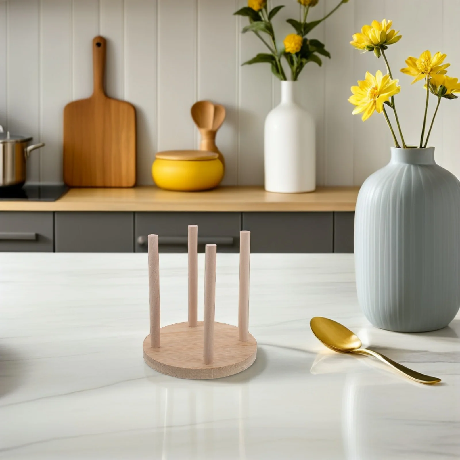 

2Pcs Glass Fermentation Stones Organizer Bamboo Storage Rack Kitchen Countertop Pickle Weights Holder Mason Jar Lid Cover