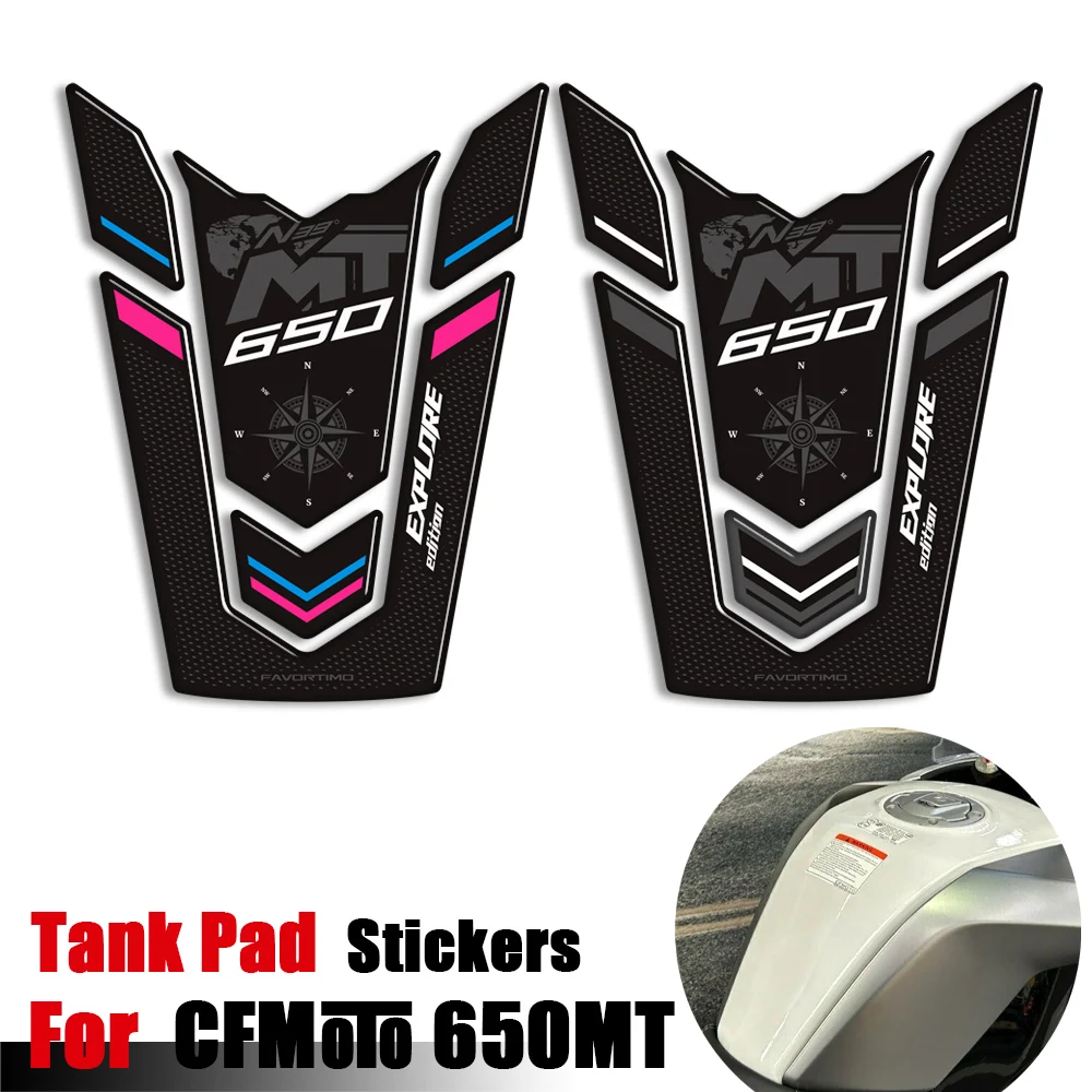 

Motorcycle Fuel Tank Sticker Anti Slip SideGas Knee Grip Protection Decal Waterproof Accessories For CFMOTO 650MT 650mt