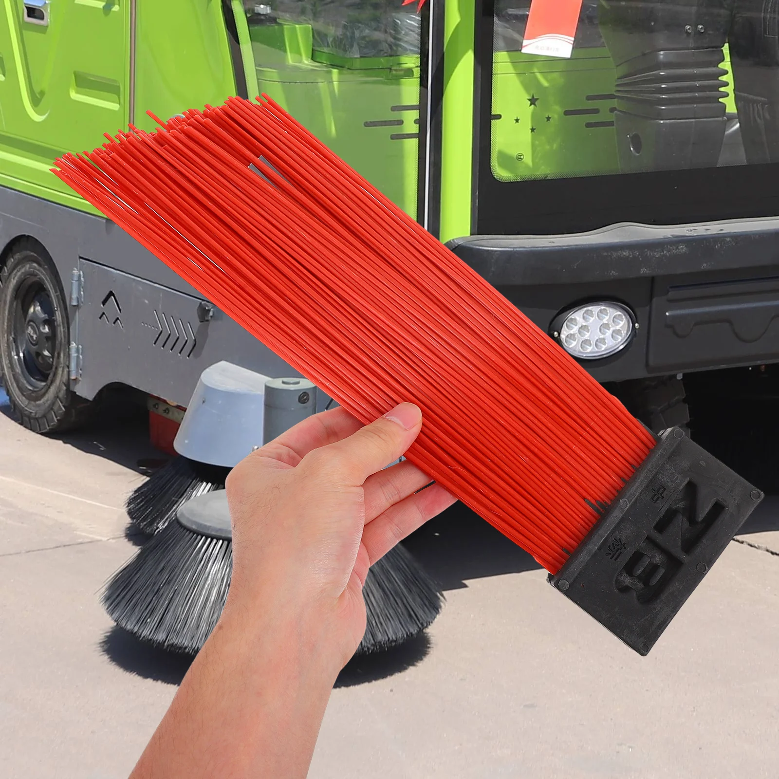 4pcs Sanitation Cleaning Brush Sweeper Head Heavy Duty PP Steel Wire Efficient Dust Removal Portable Street Use for