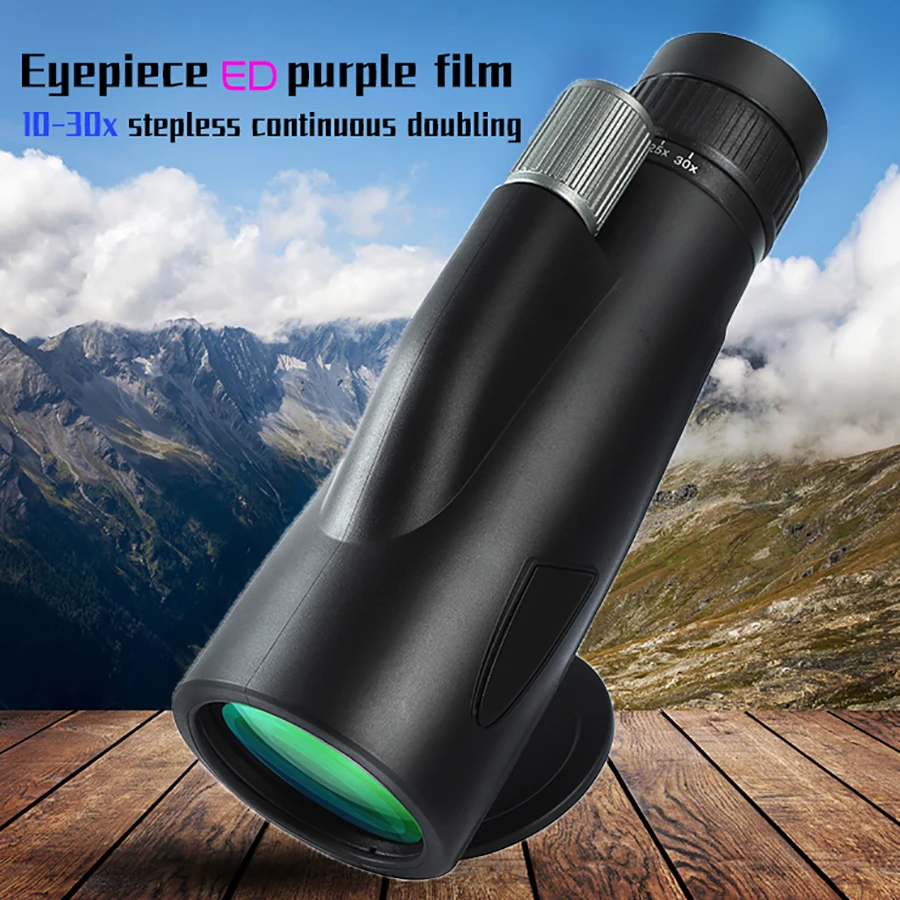 Zoom Telescope Monocular HD 10-30x50 Camping Powerful With Tripod Phone Clip For Watching Bird Hunting Binoculars Hunting