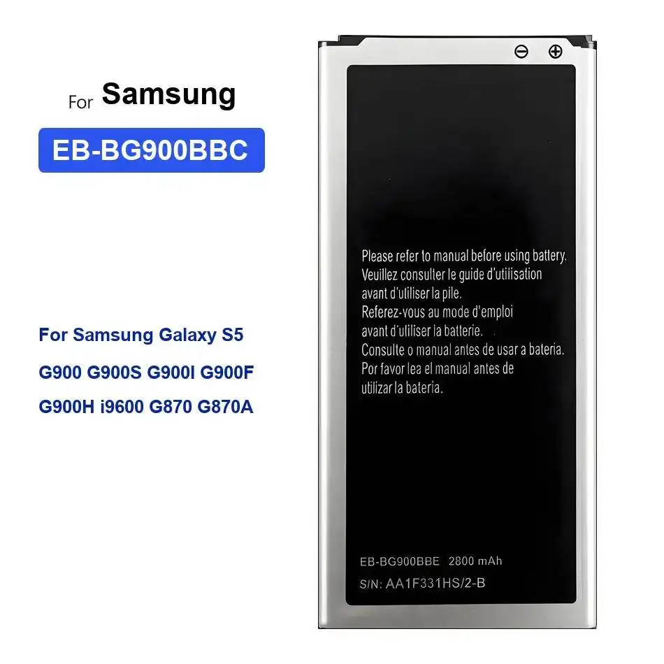 

Mobile Phone Battery EB-BG900BBC 2800Mah For Samsung Galaxy S5 G900 G900S G900I G900F G900H I9600 G870 G870A