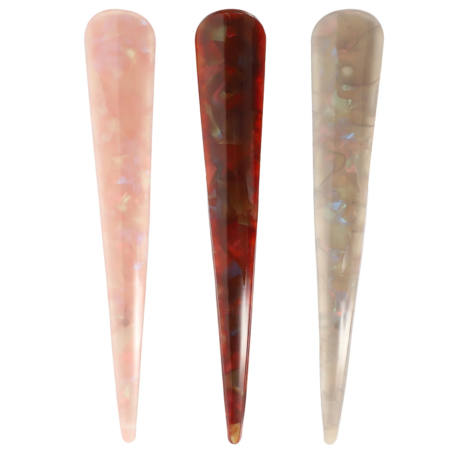 3 Pcs Girls Hair Accessories Acrylic Hairpin Pointed Beak Clip Horn 3pcs (pink for Vintage Miss