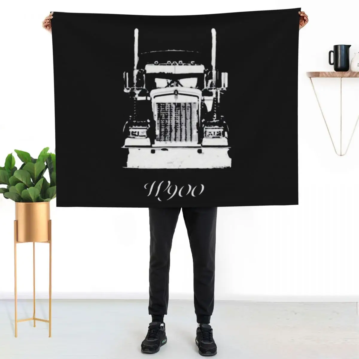 Kenworth W900 Grill View Worn Look \t Throw Blanket Versatile Cozy Throw Blanket for All Occasions