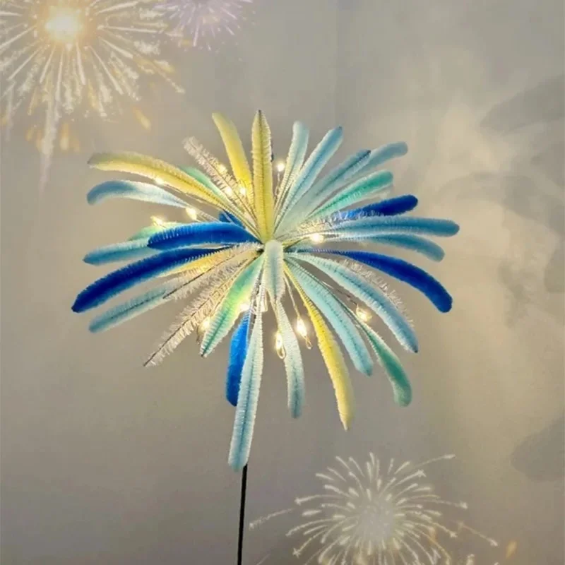 Künstlicher Blumenstiel-Draht, Blumenstab für DIY Chenille-Stiele, Simulationsblumenmaterial mit grünem Floristikband – Detail 4
