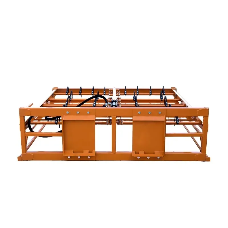 Skid Steer Loader Hay Baler Q235 Steel Core Agricultural Farm Straw Collector 8-10 Square Bale Capacity 24 Hooks