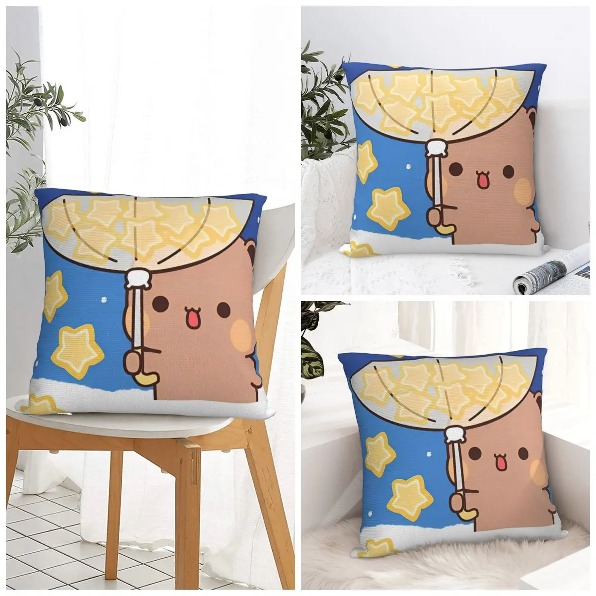 Bubu And Dudu Panda Pillow Case Cushion Cover Soft Printed Pillow Cover Funny Pillowcases For Sofa Car Home Decor
