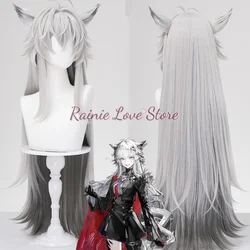 Game Arknights Lappland The Decadenza Cosplay Wig Lappland Cosplay Hair Offwhite Long Hair Wig For Hallowen Play Role Prop
