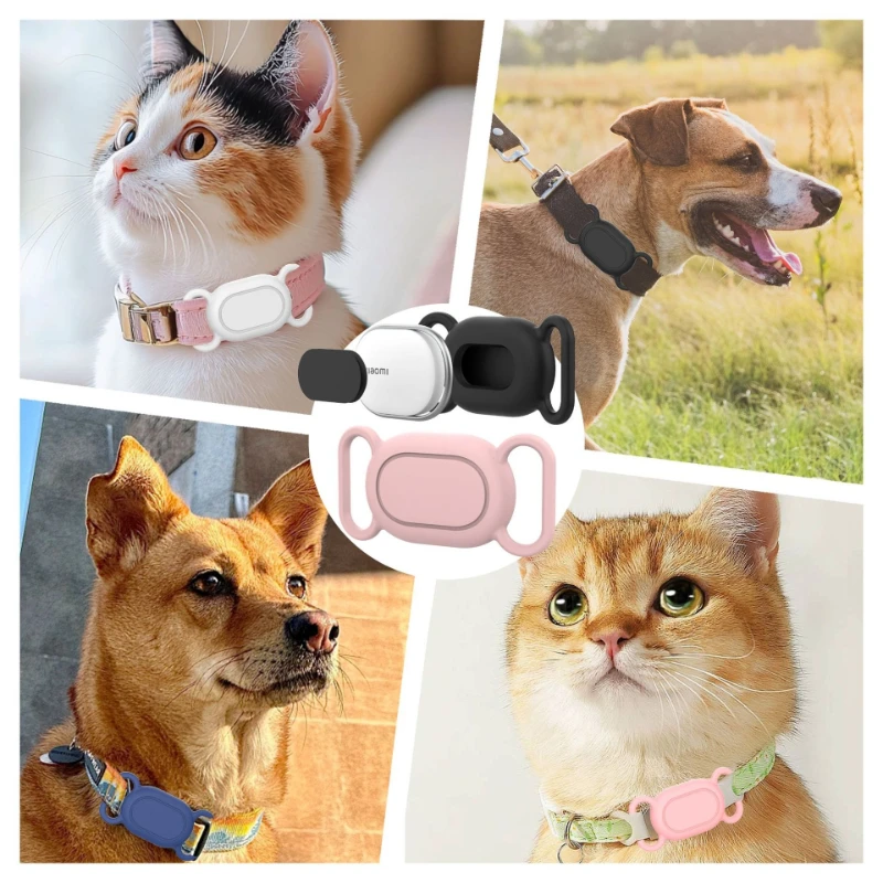 For Xiaomi Tag Silicone Protective Cover Solid Color Anti-Loss Pets Locator Protector Case for Xiaomi Tag Sleeve