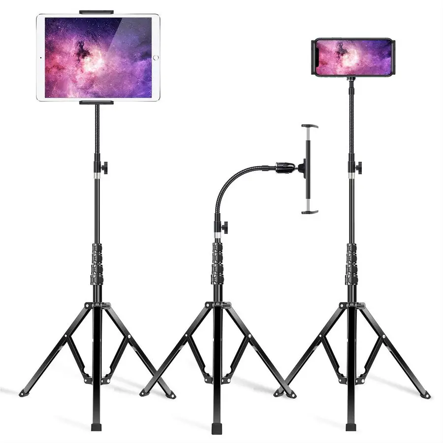 

Metal iPad Tripod Stand amp Adjustable 72 Gooseneck Tablet Floor Stand Holder, Heavy Duty Aluminum iPad Floor Stand for Pro 12.9