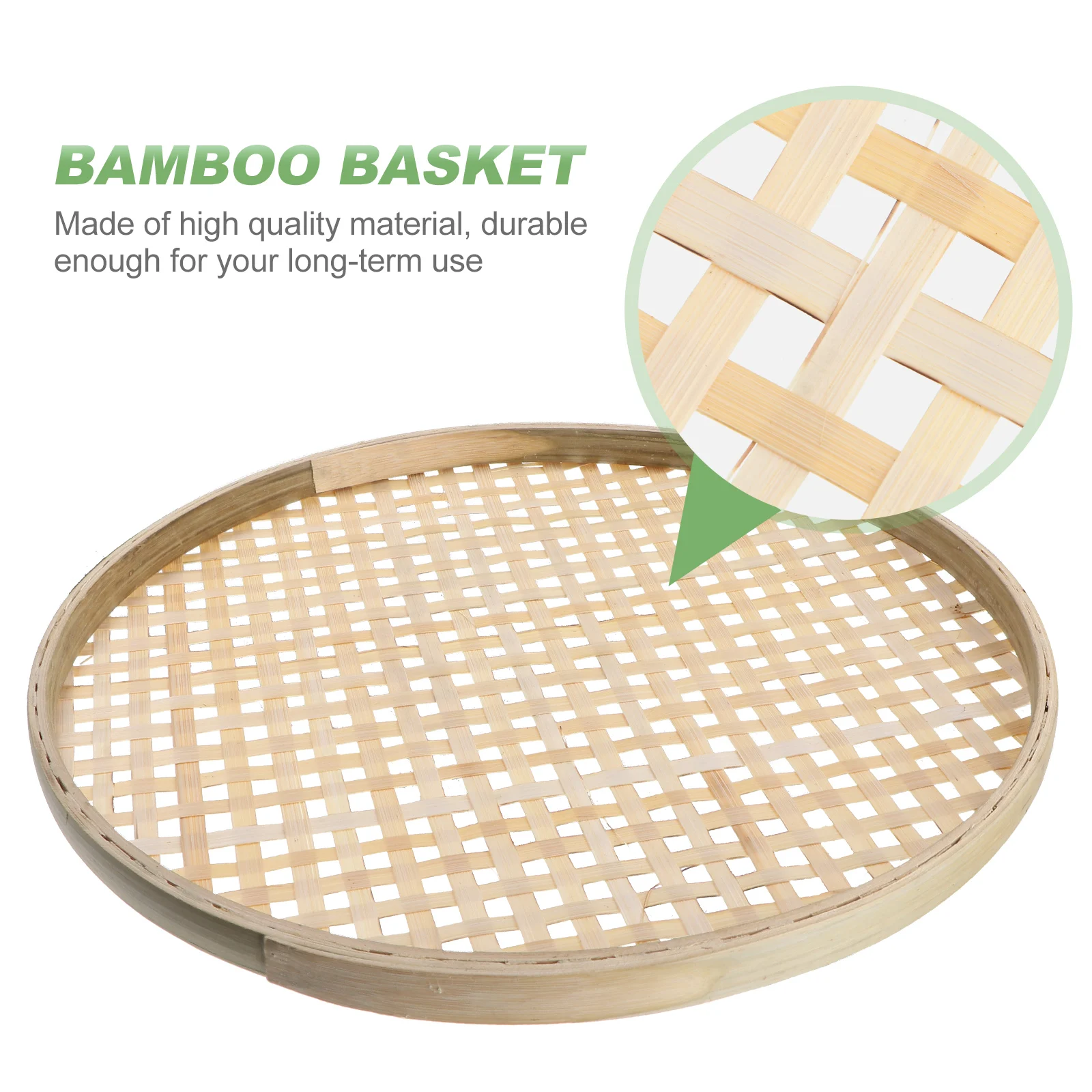 Round Serving Platter Tray Fruit Serving Bamboo Woven Round Serving Platters Wicker Storage Flat Round Sieve Shallow Food Bread