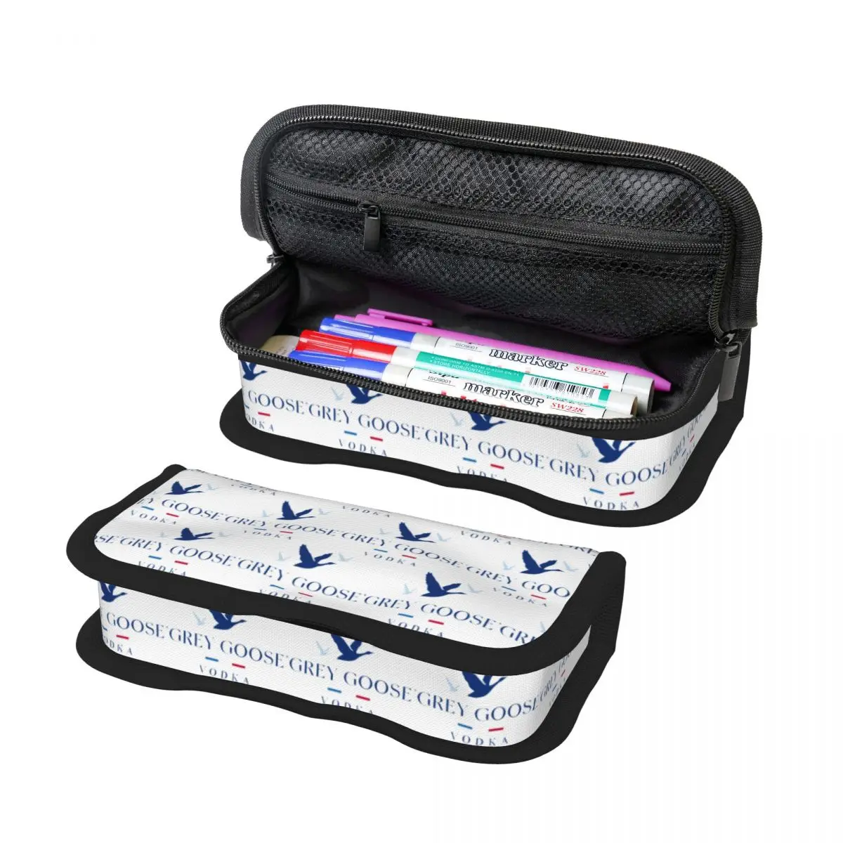 Estuche para lápices Grey Goose Vodka para niño y niña, caja para bolígrafos escolares, bolsa para lápices, suministros de papelería, bolsa para guardar bolígrafos