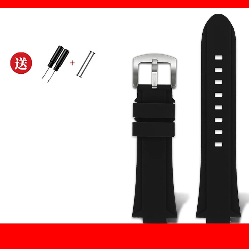 Ремешок силиконовый для часов, резиновый мужской браслет для часов Timex Adventure дыхательный IQ T2N720 T2N721, 24 х16 мм, с выпуклым соединением, черный синий зеленый оранжевый