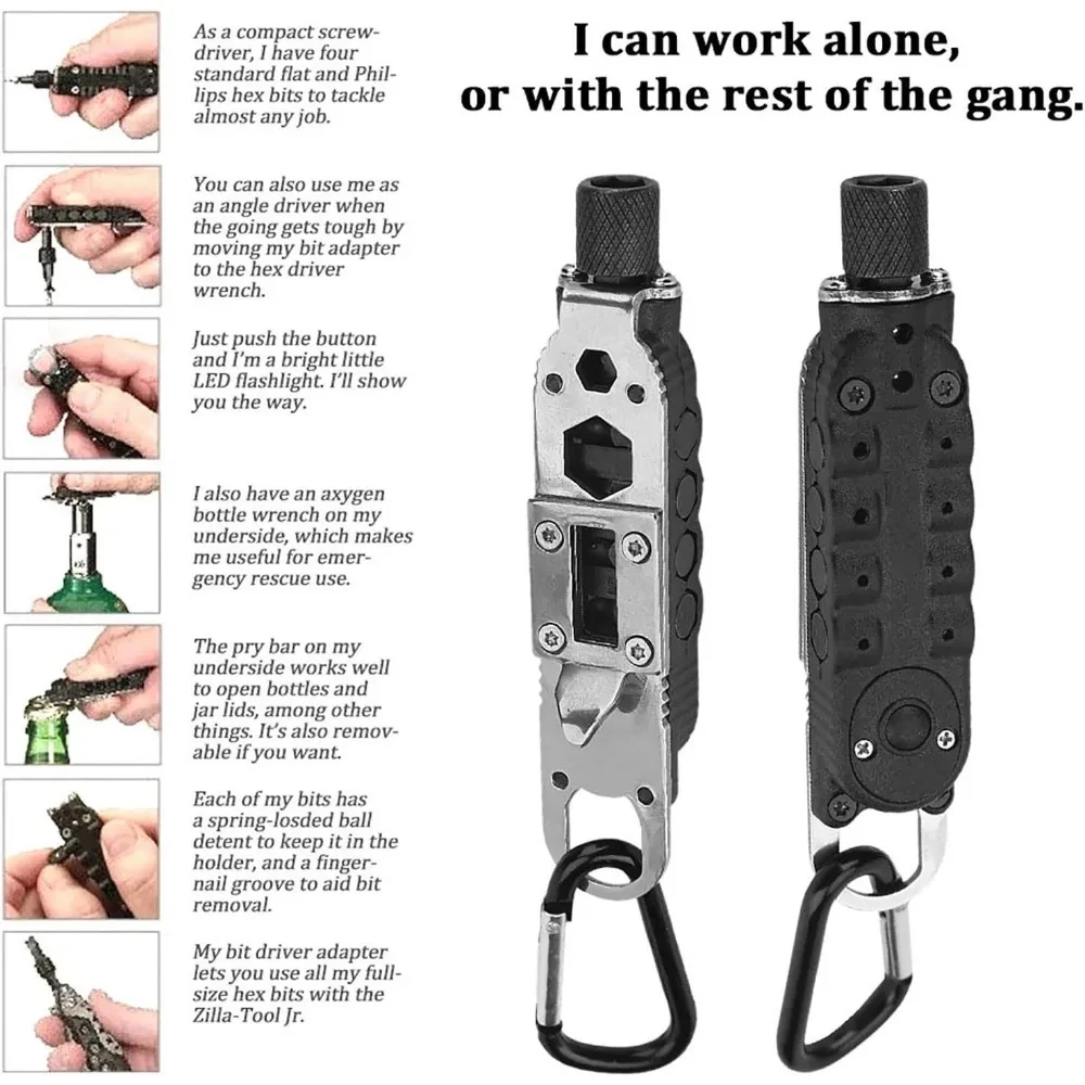 Multifunctional Mini Screwdriver Tool Outdoor EDC Keychain Shape Screwdrivers Portable Steel Repair Tools