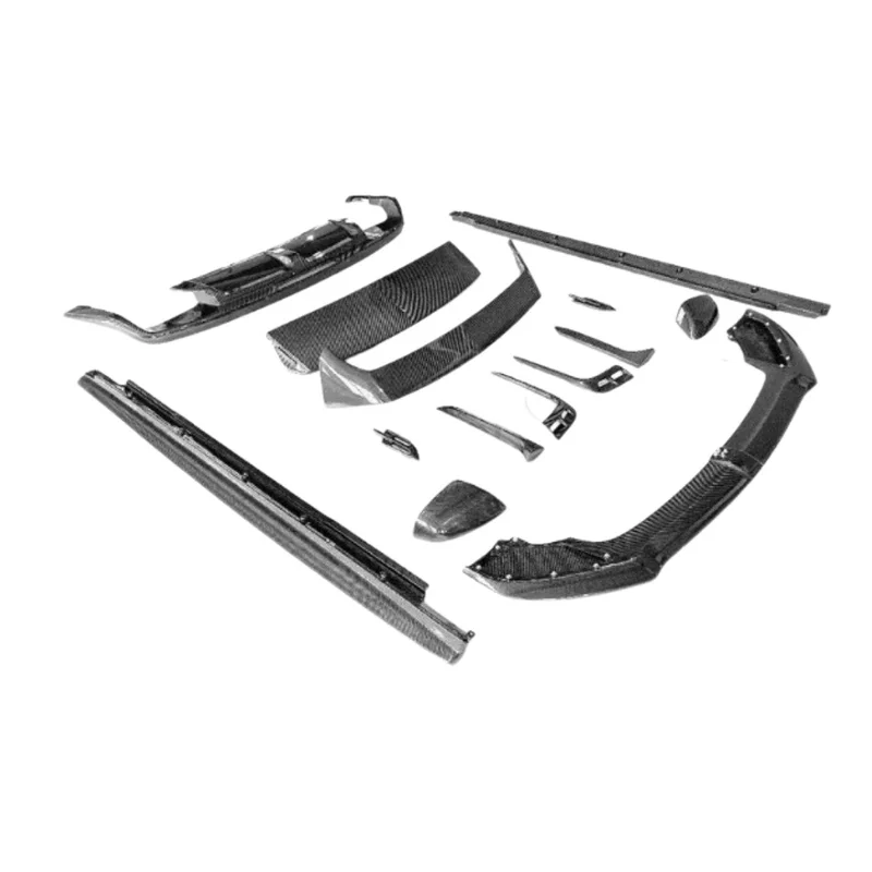 High Quality Dry Carbon Fiber Full Body Kit Front Lip Rear Diffuser Side Skirts Rear Spoiler Fit For Bentayga W12 2015-2019