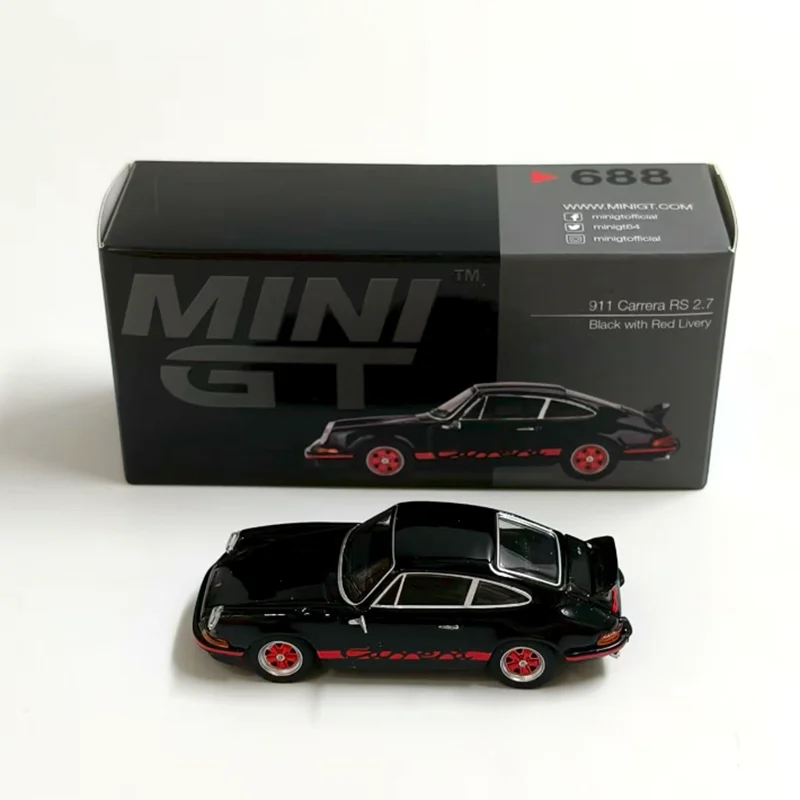 

MINIGT масштаб 1:64 911 Carera RS 2,7 сплав имитация модели автомобиля орнамент сувенир дисплей коллекция хобби подарок