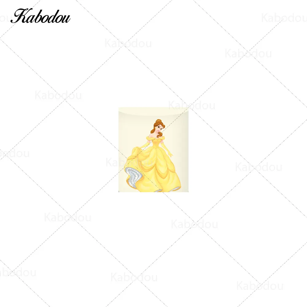 Disney Princess Circle Photo Backdrop Girls Birthday Party Cinderella Ariel Belle Round Photography Background Cylinder Covers