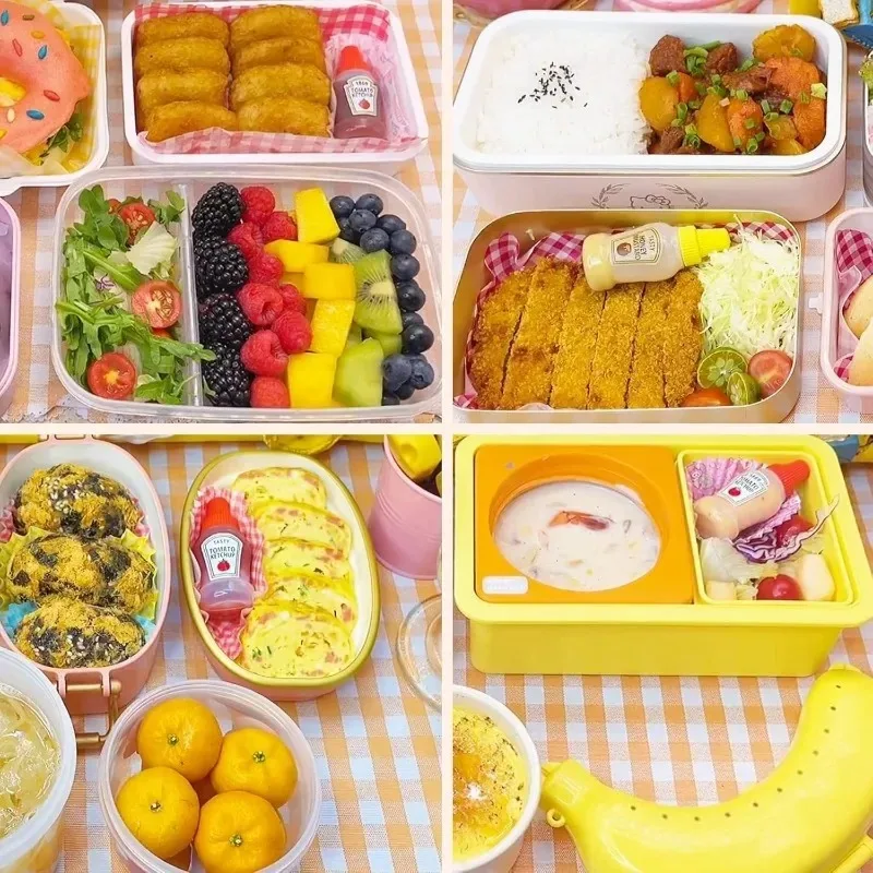 4PCS/Pack Mini Tomato Sauce Bottle 25ML Portable Plastic Container Lunch Boxes Vegetable Salad Fruit SauceConditioning Bottle