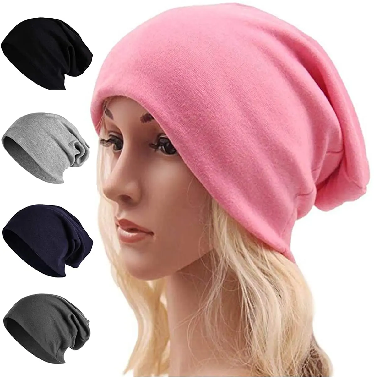 Cotton Slouchy Hat Spring Summer breathable Hat Warm Windproof Beanie Hip-Hop Hats Ski Baggy Beanies Skullies Unisex Men Women