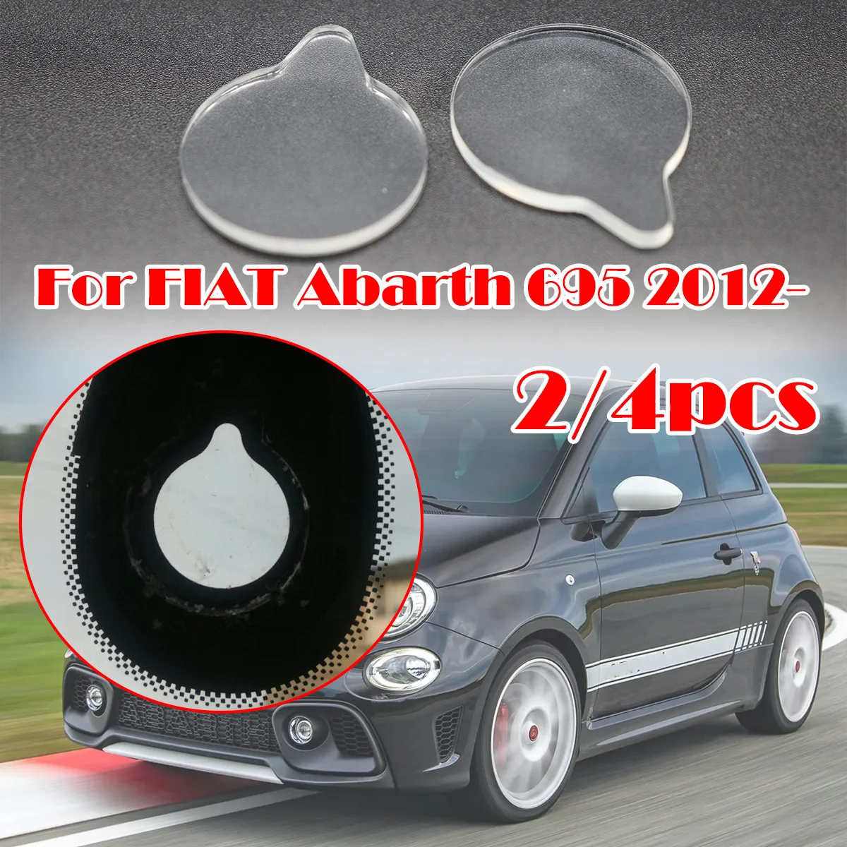 

2/4Pcs Rain Light Sensor Gel Pad For FIAT Abarth 695 2012- Adhesive Film Silicone Cushion Windscreen Chip Repair Kit Fix Tape