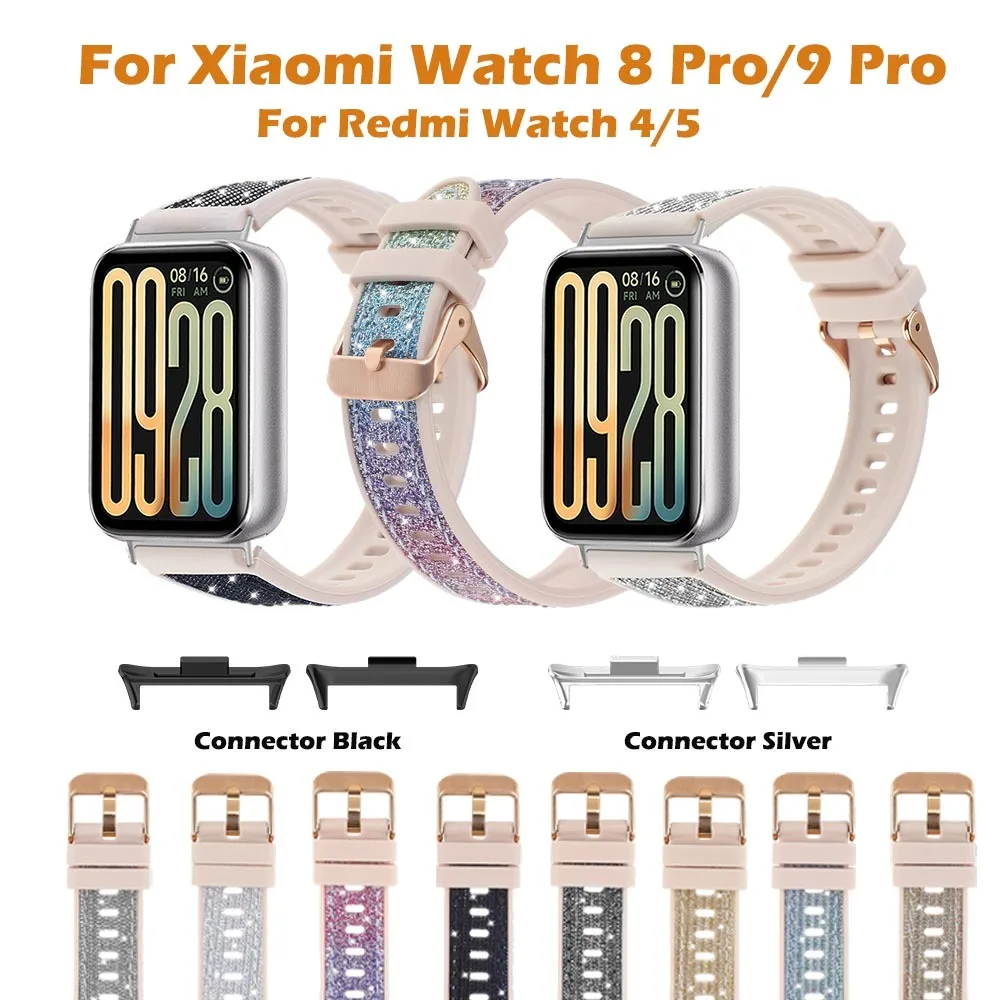 

Shiny Rainbow Silicone Band for Xiaomi Watch 8 Pro/9 Pro Watch Bands Replaceable Accessories for Xiaomi Watch 8 Pro/9 Pro Strap