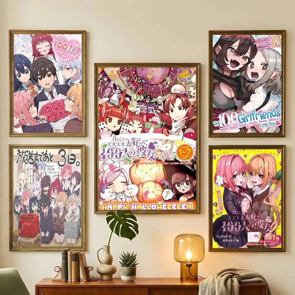 The 100 Girlfriends Who Really Love You Anime Poster Art With Prints Home Bedroom Living Room Decoration Gift