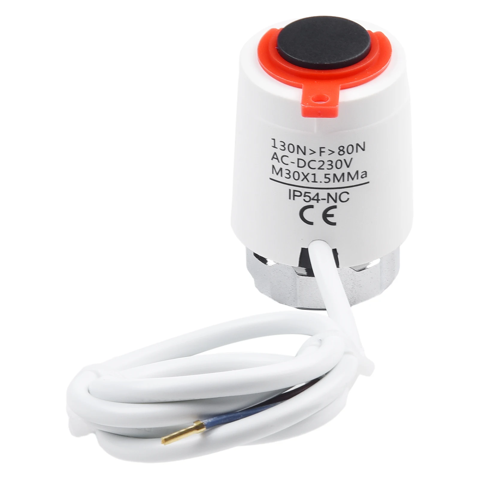 BY2200 المحرك الكهروحراري 3-5 مللي متر 35N قوة الربيع 80-100N عزم الدوران HPb59-1 النحاس IP54M30x1.5mm الكمبيوتر المانع