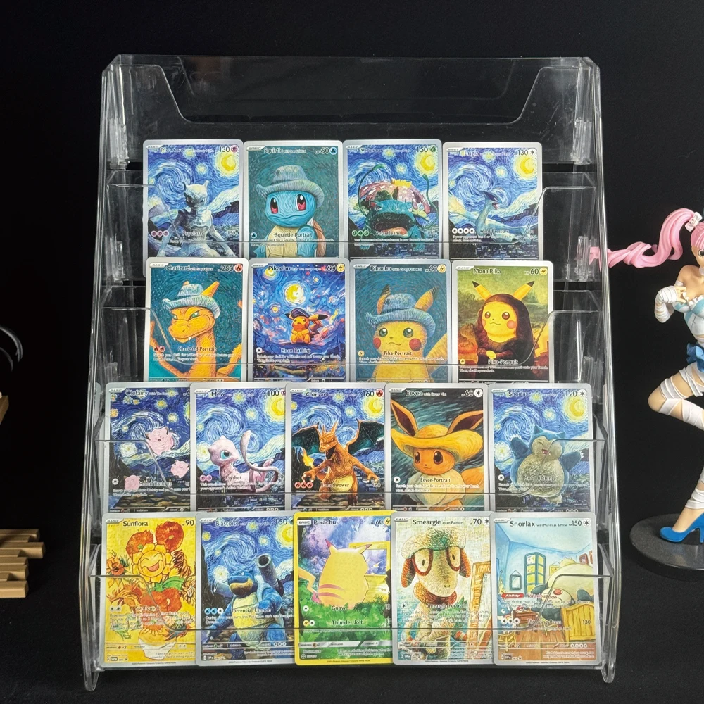 Ptcg 18pcs DIy Cartoon Anime Self-Control Mewtwo Pikachu Charizard Eevee Collect Trading Signature Card Child Birthday Gift