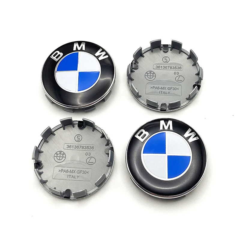 4szt 68MM 60MM 56MM Kołpaki centrujące do kół samochodowych BMW E36 E39 E46 E60 E90 E90 F01 F10 F30 G01 G20 G21 G30 G11 F15 X5 X3