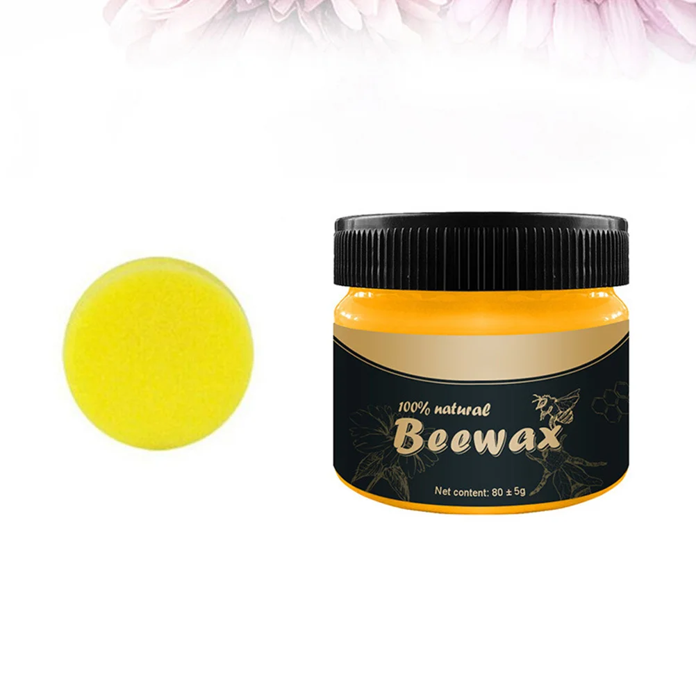 

2pc Natural Beeswax Polish Wax For Furniture Care Waterproof Wooden Maintenance Moisturizing Crack Prevention Sealant