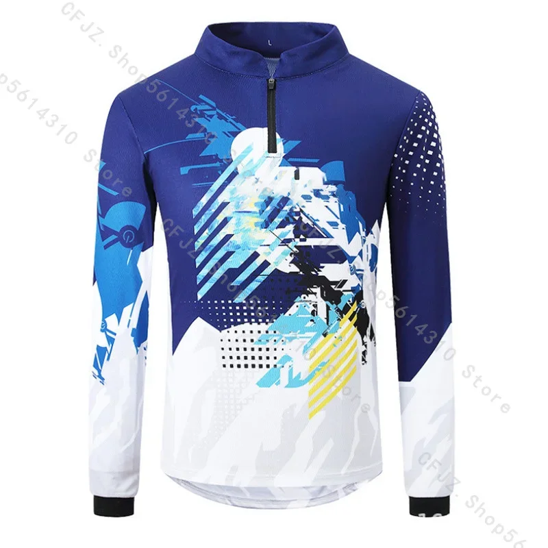 

Summer New Men Long Sleeve Fishing Shirt Quick Dry Breathable Fishing Clothing Anti-UV Sunscreen Fishing Clothes